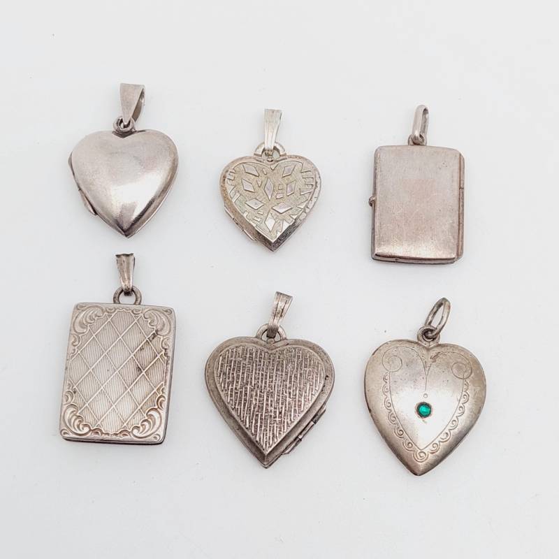 Antikes Medaillon 835Er - Sterling Silber Anhänger Geschenk Verlobungsgeschenk Oval Herz Brief Mit Bild von SchmuckparadiesShop