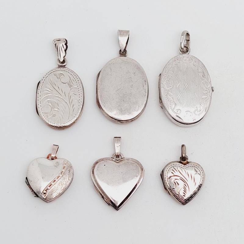 Antikes Medaillon 835Er - Sterling Silber Anhänger Geschenk Verlobungsgeschenk Oval Herz Vintage Mit Bild von SchmuckparadiesShop