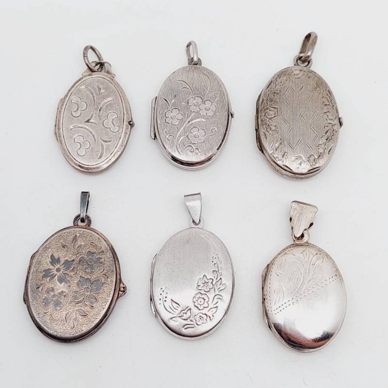 Antikes Medaillon 835Er - Sterling Silber Anhänger Geschenk Verlobungsgeschenk Oval Mit Bild von SchmuckparadiesShop