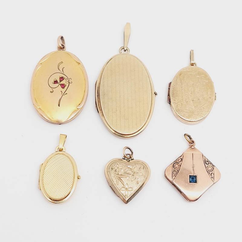 Antikes Medaillon Double Anhänger Granat Geschenk Verlobungsgeschenk Jugendstil Historismus Blumen Mit Bild von SchmuckparadiesShop