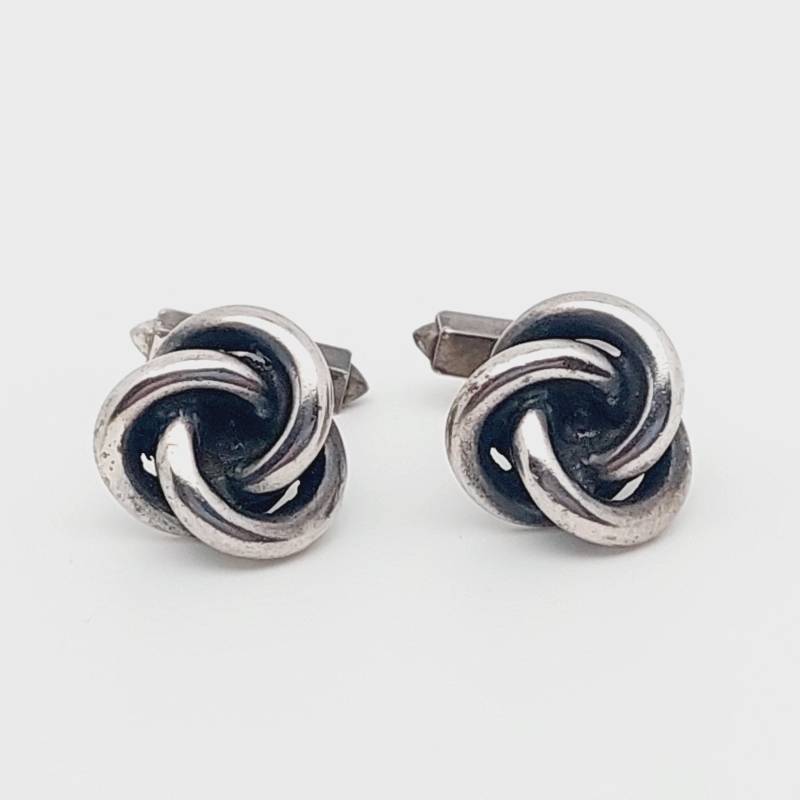 Art Deco Manschettenknöpfe Knoten Antike 835 Silber von SchmuckparadiesShop