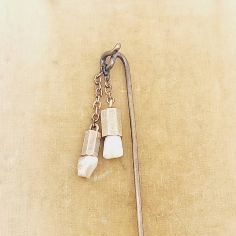 Biedermeier Krawattennadel Goldfarbe Tombak Anstecknadel Reversnadel Nadel Mit Grandel Antik von SchmuckparadiesShop