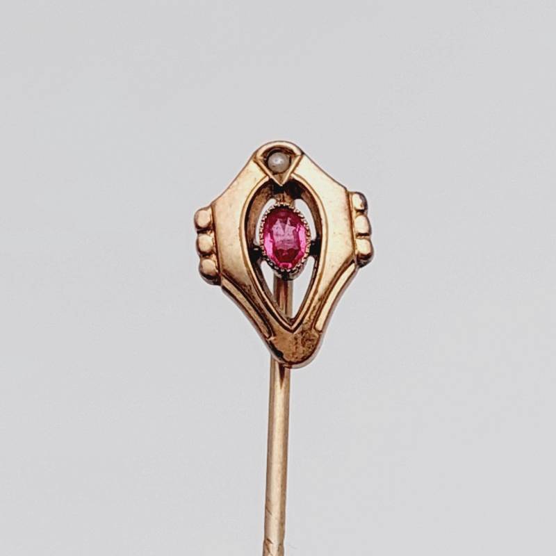 Biedermeier Krawattennadel Granat Goldfarbe Ameriken Double Anstecknadel Reversnadel Nadel Mit Roten Stein Antik Biedermeier Krawattennadel Granat Goldfarbe Ameriken Double Anstecknadel Reversnadel Nadel Mit Roten Stein Antik von SchmuckparadiesShop
