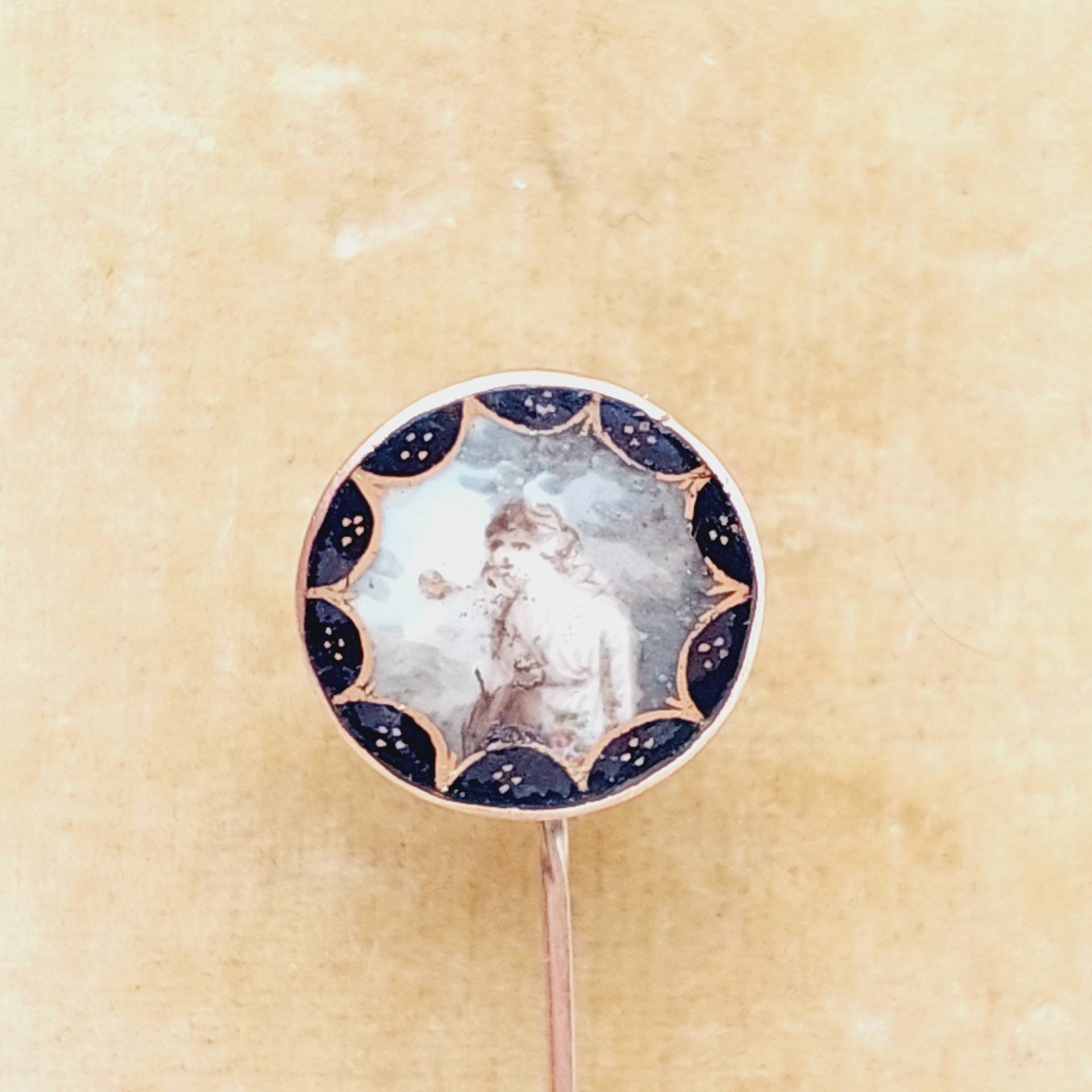 Biedermeier Krawattennadel Handbemalt Anstecknadel Reversnadel Nadel Mit Frau Antik Biedermeier Krawattennadel Handbemalt Anstecknadel Reversnadel Nadel Mit Frau Antik von SchmuckparadiesShop
