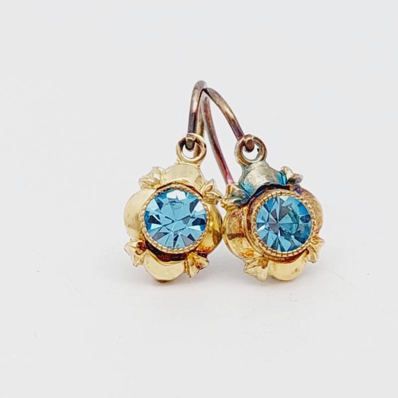 Biedermeier Stil Ad Double Ohrringe Ohrhänger Hängeohrringe Mit Blauen Steinen Biedermeier Stil Ad Double Ohrringe Ohrhänger Hängeohrringe Mit Blauen Steinen von SchmuckparadiesShop