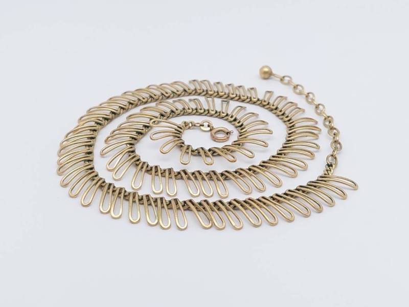 Double Collier Amerik Fbm Antiker Modeschmuck Vergoldet Antikes Antikschmuck von SchmuckparadiesShop