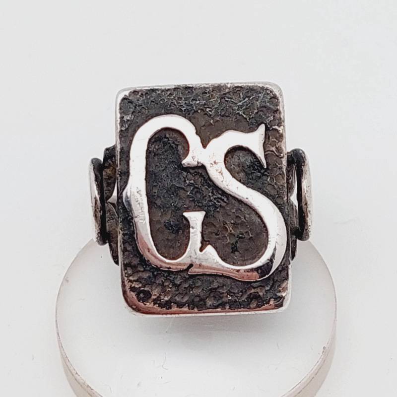 Gr 15 Antiker 800Er Silber Herren Siegelring Jugendstil Gs Sg von SchmuckparadiesShop