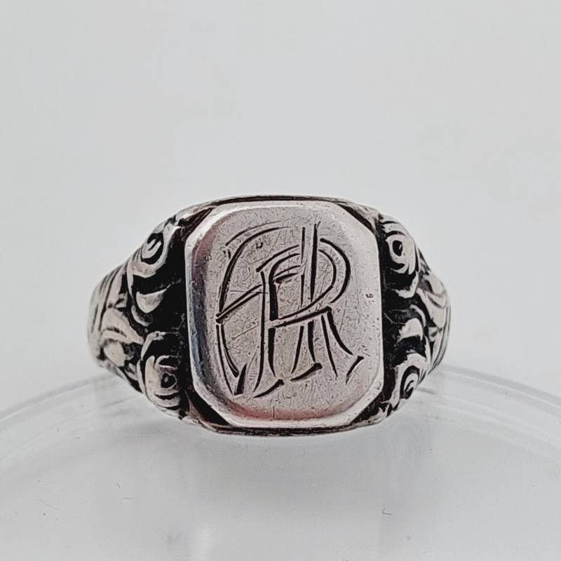Gr 19 59 Antiker 835Er Silber Ring Herren Siegelring Ar Ra Silver Signet von SchmuckparadiesShop