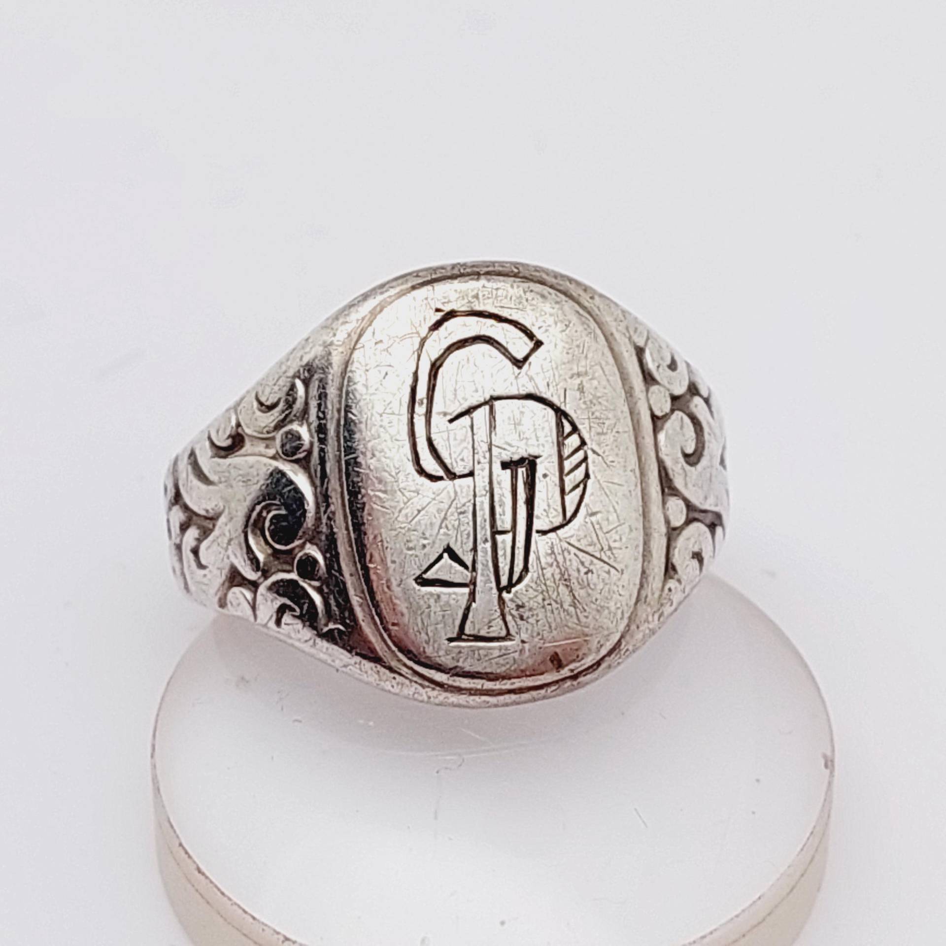Gr 20 Antiker 835Er Silber Ring Herren Siegelring Sp Silver Signet Gr 20 Antiker 835Er Silber Ring Herren Siegelring Sp Silver Signet von SchmuckparadiesShop