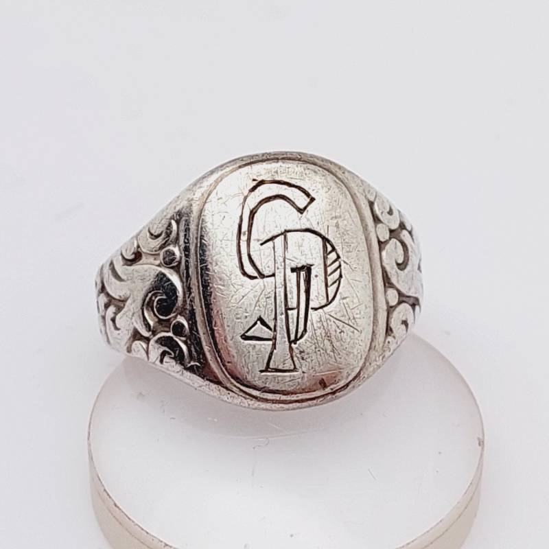 Gr 20 Antiker 835Er Silber Ring Herren Siegelring Sp Silver Signet Gr 20 Antiker 835Er Silber Ring Herren Siegelring Sp Silver Signet von SchmuckparadiesShop