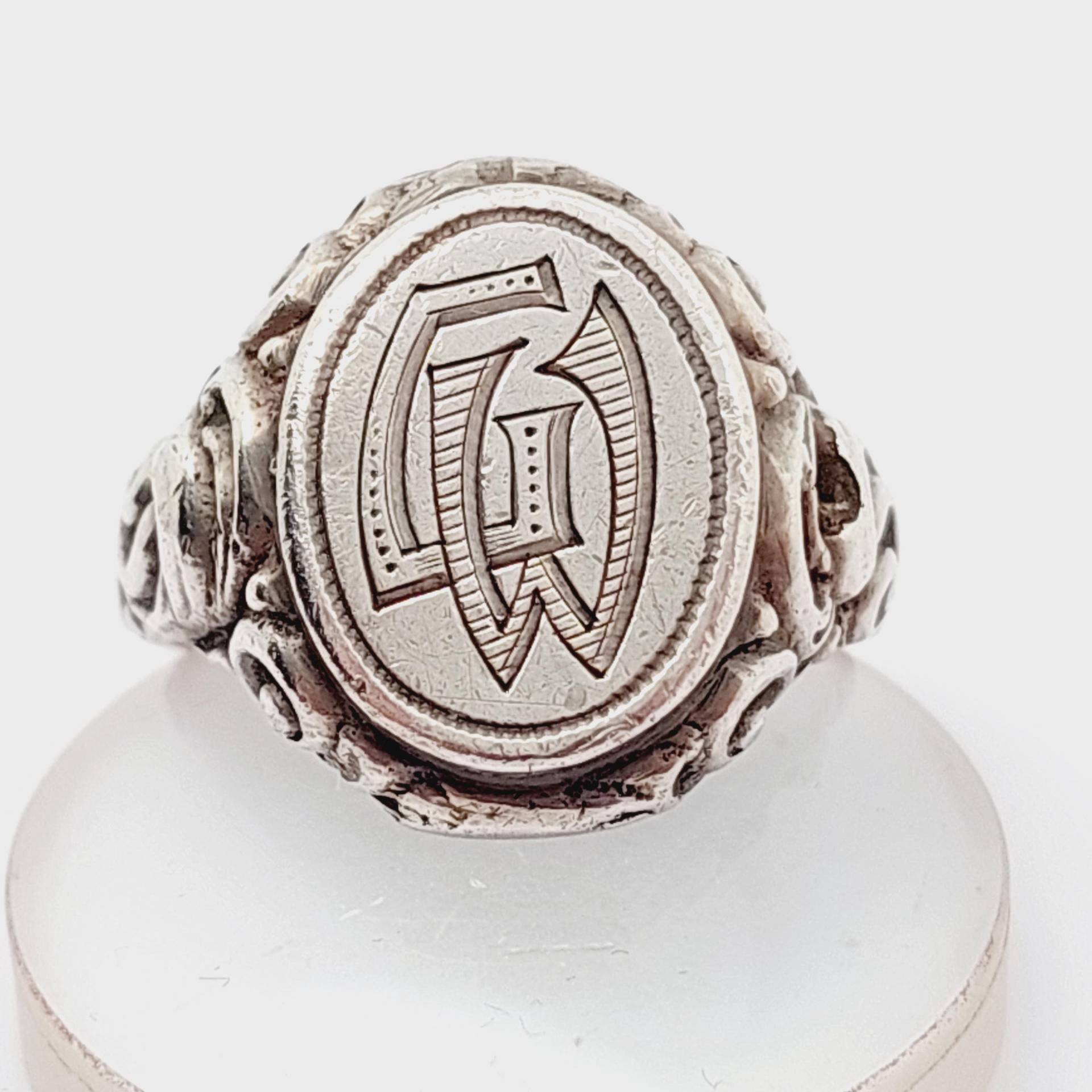 Gr 20 Antiker Silber Ring Herren Siegelring Gw Wg Silver Signet Gr 20 Antiker Silber Ring Herren Siegelring Gw Wg Silver Signet von SchmuckparadiesShop