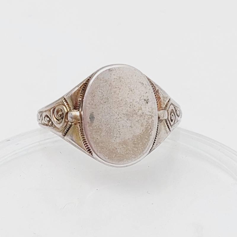 Gr 21 61 Antiker Herren Siegelring 835 Silber Jugendstil Ringe Ohne Monogramm von SchmuckparadiesShop