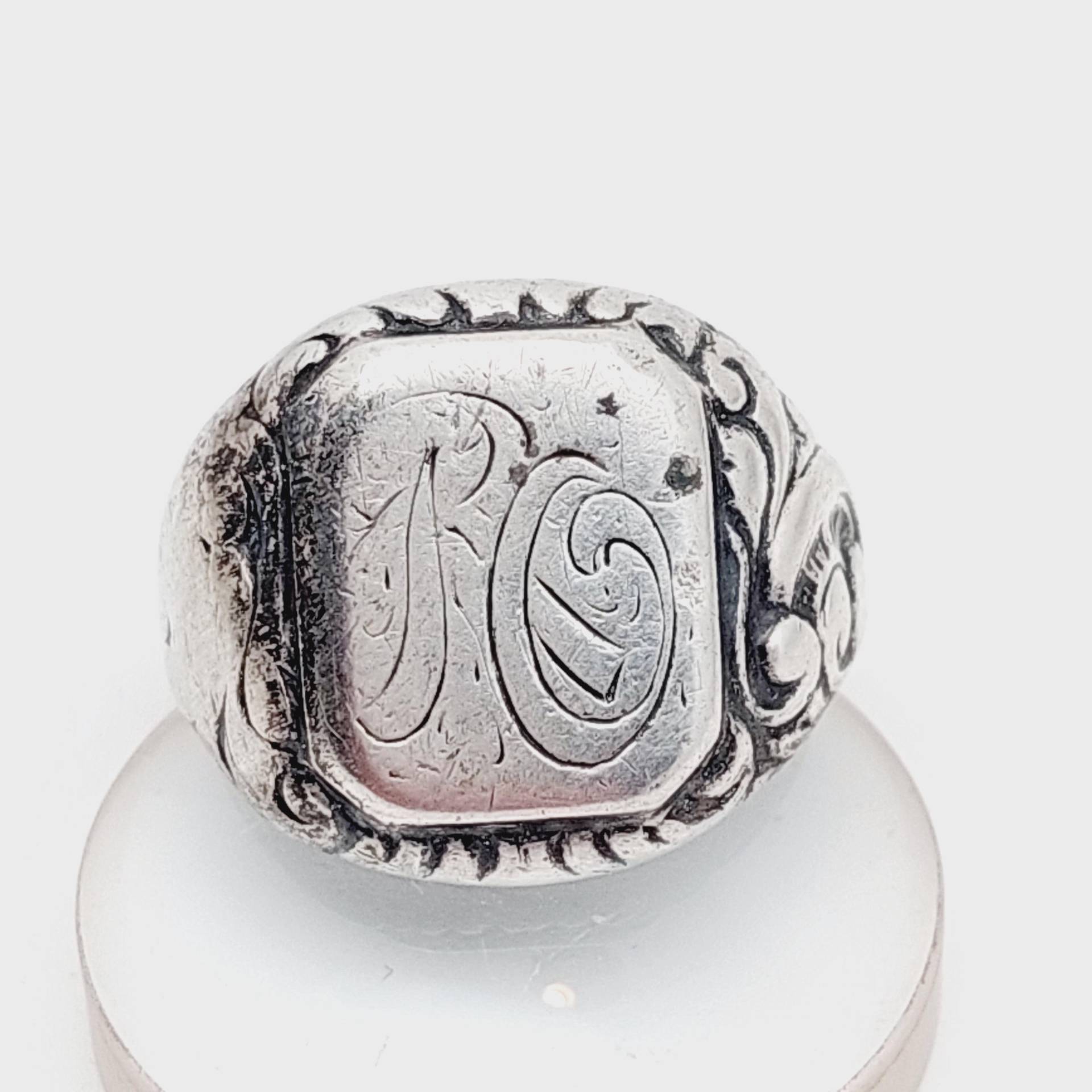 Gr 21 61 Antiker Herren Siegelring Silber Monogramm Ro Or Jugendstil Ring Gr 21 61 Antiker Herren Siegelring Silber Monogramm Ro Or Jugendstil Ring von SchmuckparadiesShop