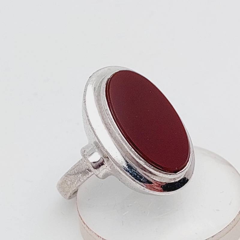 Jugendstil 925Er Silber Herren Siegelring Vergoldet Karneol Ring Silver Signet Gr 18 Verstellbar von SchmuckparadiesShop