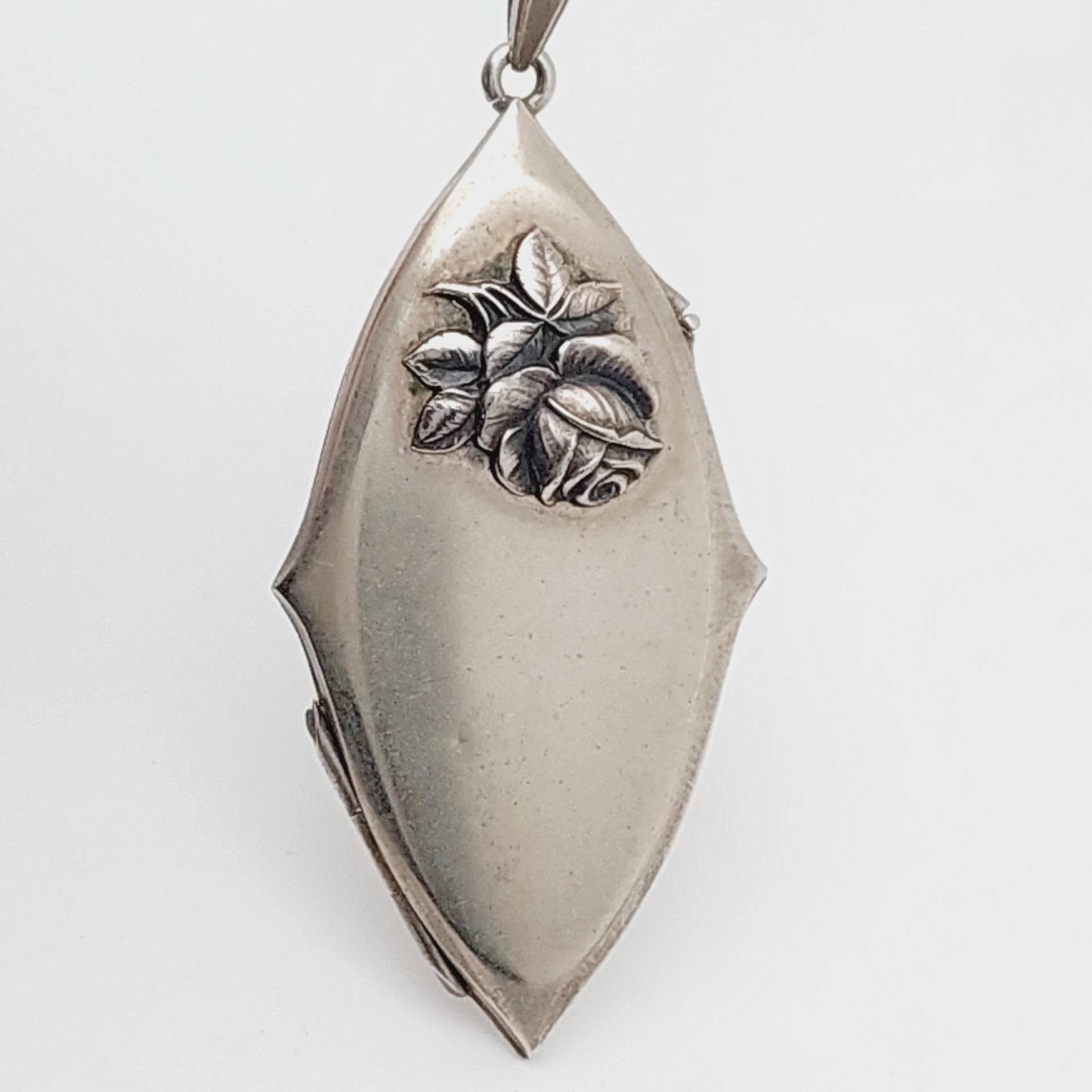 Jugendstil Medaillon Alpaka Anhänger Mit Bild Geschenk Verlobungsgeschenk Für Sie Rosen von SchmuckparadiesShop