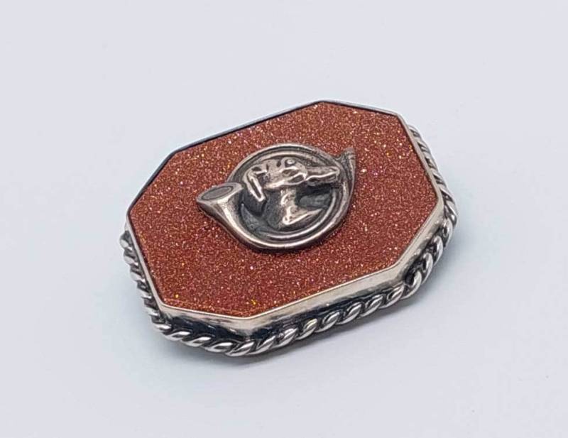 Schöne Antike 835Er Silber Stabbrosche Goldfluss Stein Brosche Schöne Antike 835Er Silber Stabbrosche Goldfluss Stein Brosche von SchmuckparadiesShop