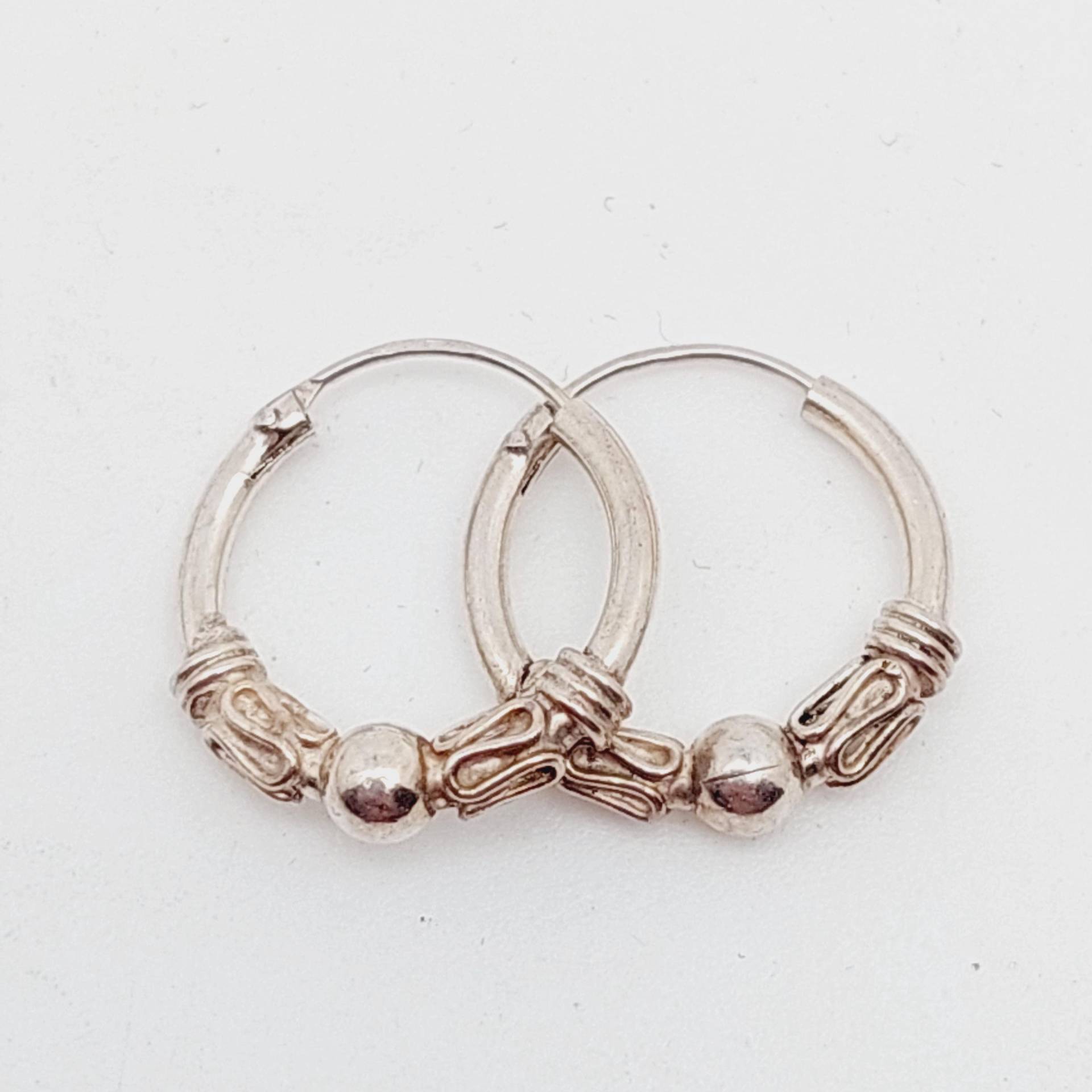 Sehr Schöne 925 Silber Creolen Ohrringe Balicreolen #bali01 von SchmuckparadiesShop