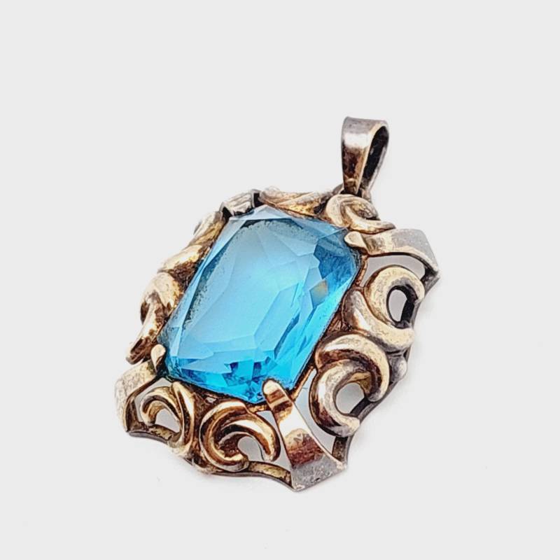Sehr Schöner Antiker 835Er Silber Anhänger Art Deco Vergoldet Sehr Schöner Antiker 835Er Silber Anhänger Art Deco Vergoldet von SchmuckparadiesShop