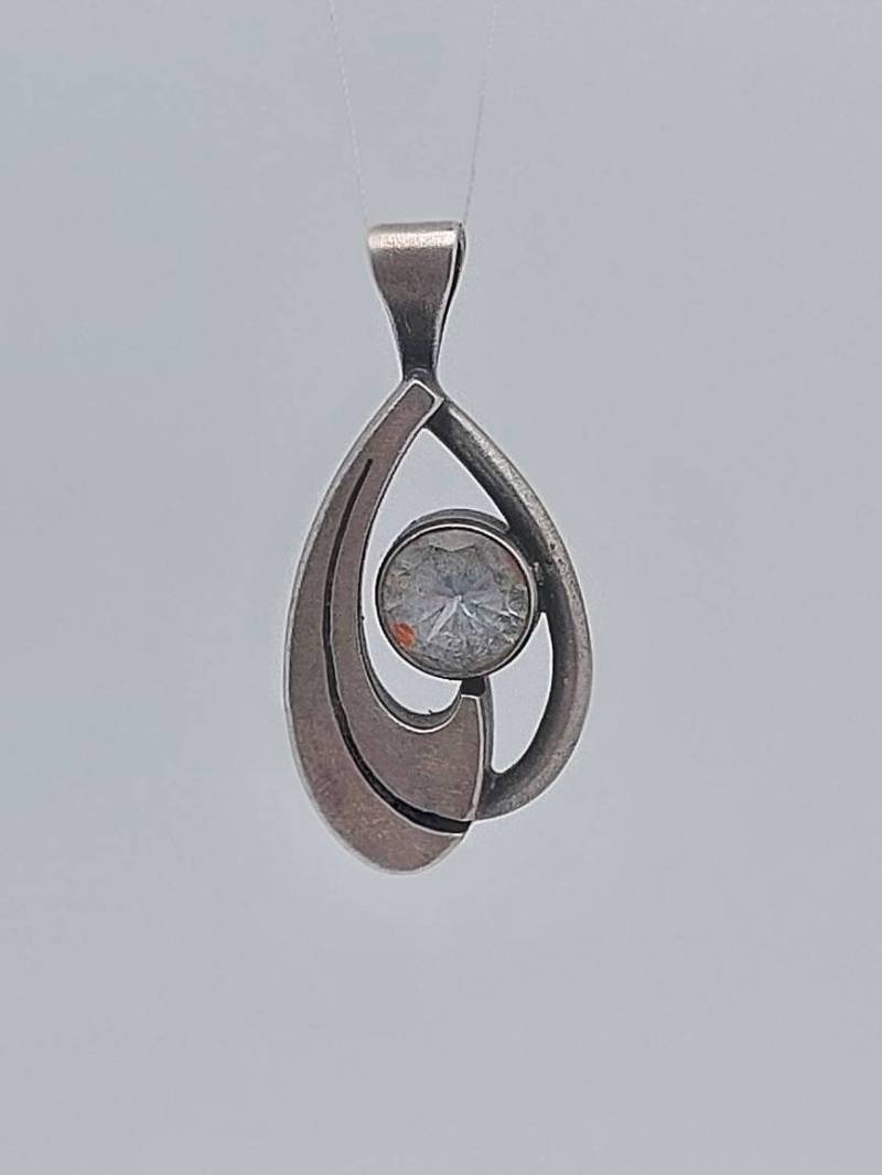 Skandinavien/Finnland Anhänger in 925Er Silber Mit Geschliffenem Kristall von SchmuckparadiesShop