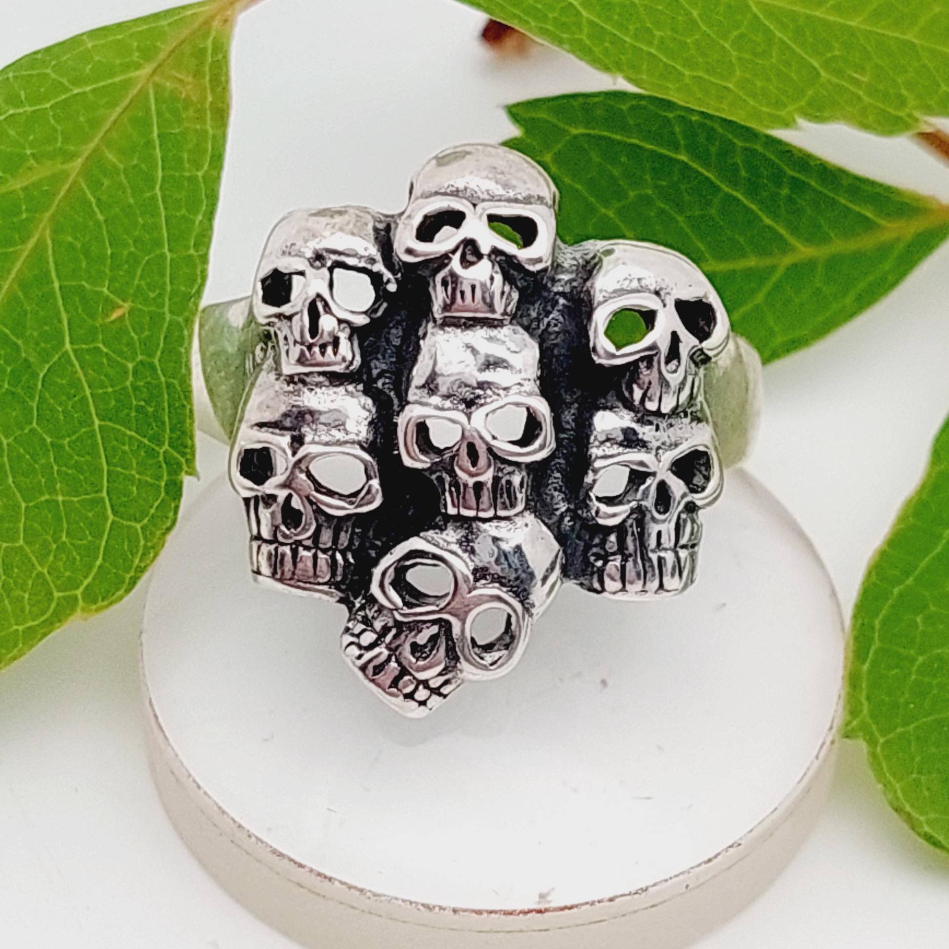 Totenkopf Ring Silberring Skull 925Er Bikerring Sterlingsilber Siegelring Stullring von SchmuckparadiesShop