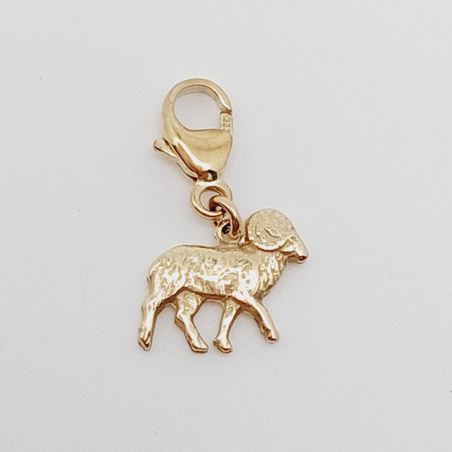 Vintage 333Er Gold Anhänger Widder Bettelarmband Charm 8 K von SchmuckparadiesShop