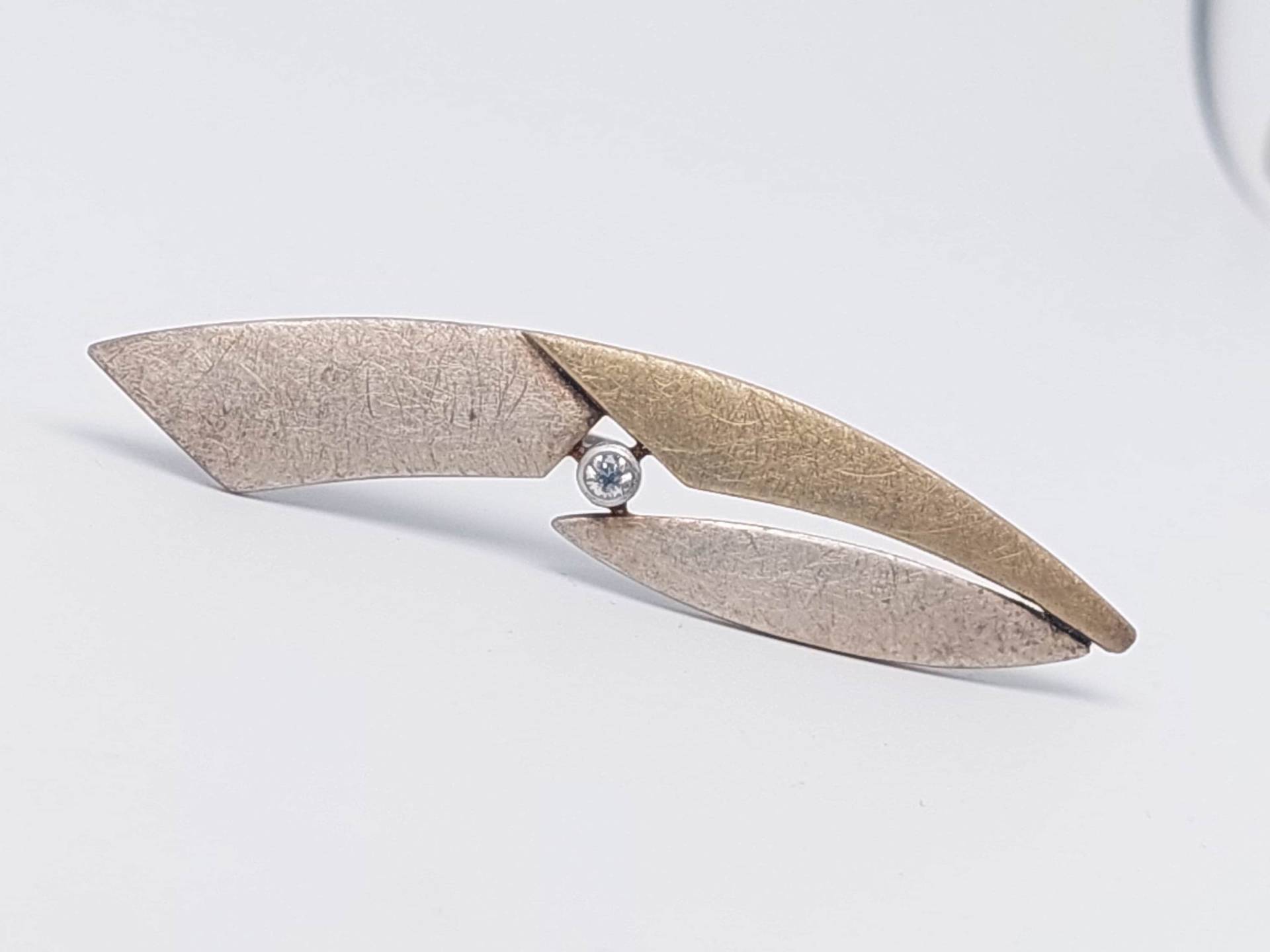 Vintage 70Er Jahre Brosche Finnland Designer Schmuck 925Er Silber Bergkristall von SchmuckparadiesShop