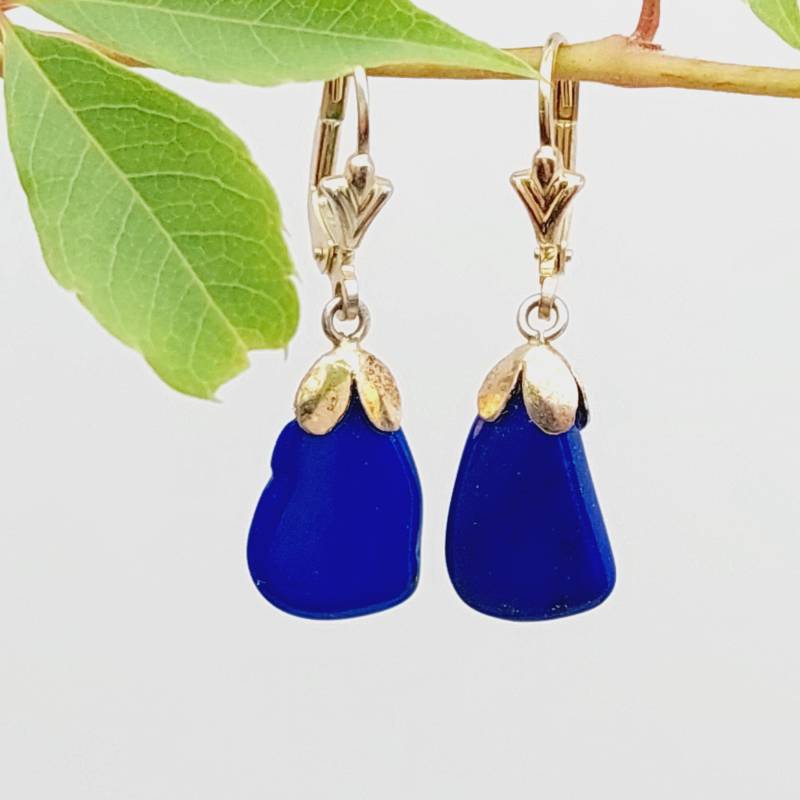 Vintage 925 Silber Ohrhänger Lapislazuli Ohrringe von SchmuckparadiesShop