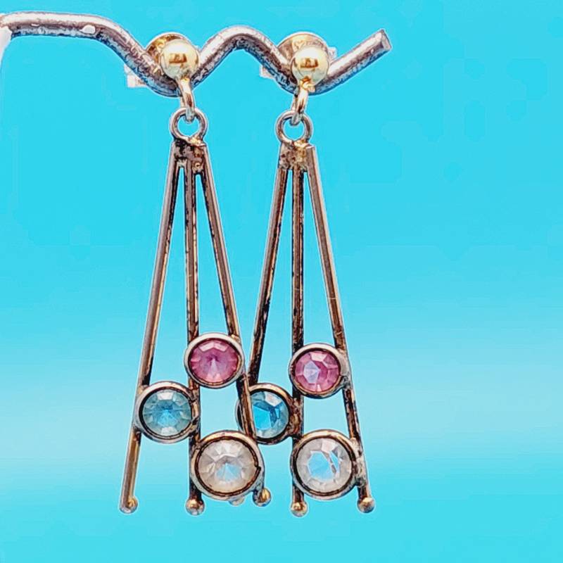 Vintage 925Er Silber Ohrringe Rote Blaue Weiße Steine Ohrhänger Vergoldet Filigranschmuck Vintage 925Er Silber Ohrringe Rote Blaue Weiße Steine Ohrhänger Vergoldet Filigranschmuck von SchmuckparadiesShop