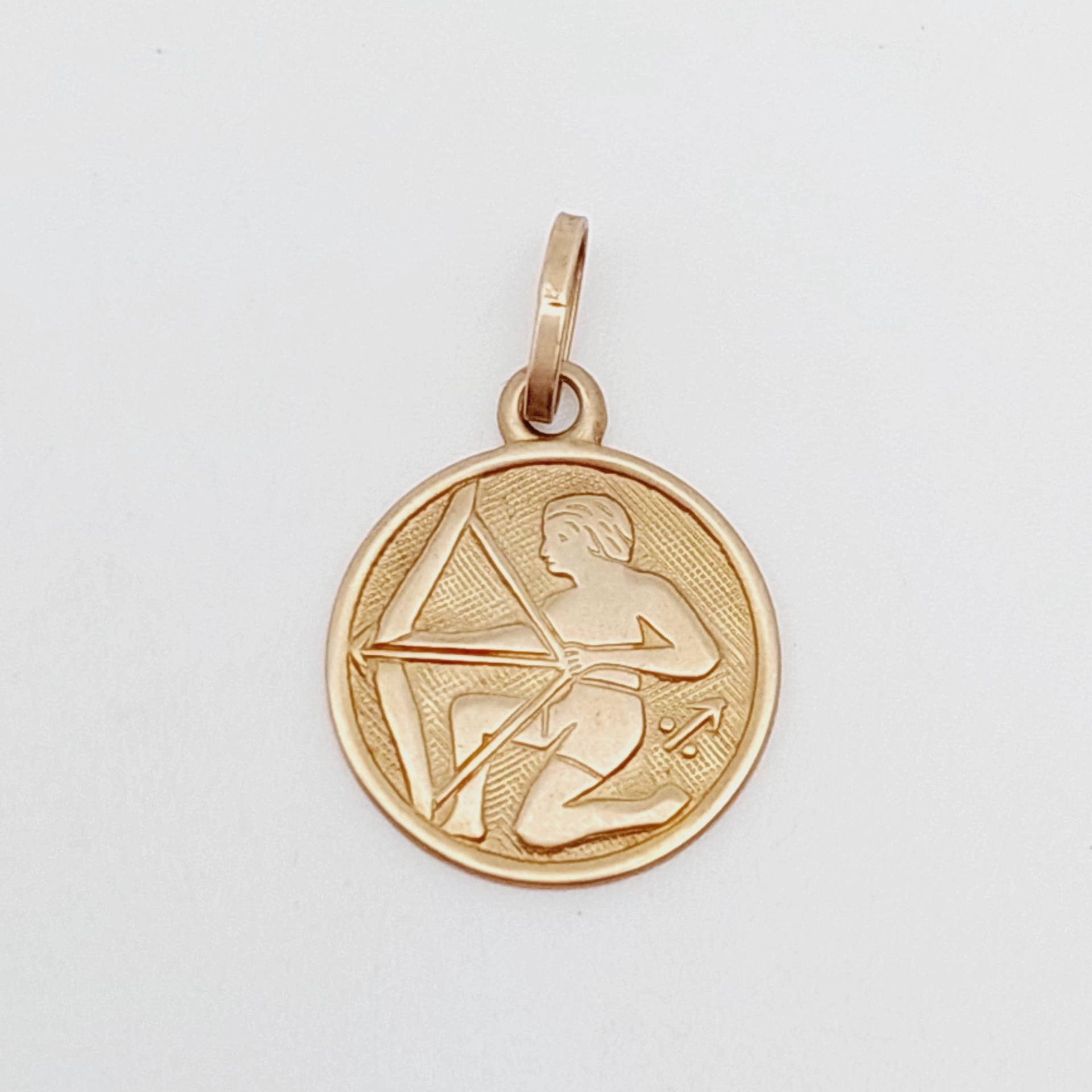 Vintage Anhänger 8 K 333 Gold Sternzeichen Schütze Glücksbringer von SchmuckparadiesShop