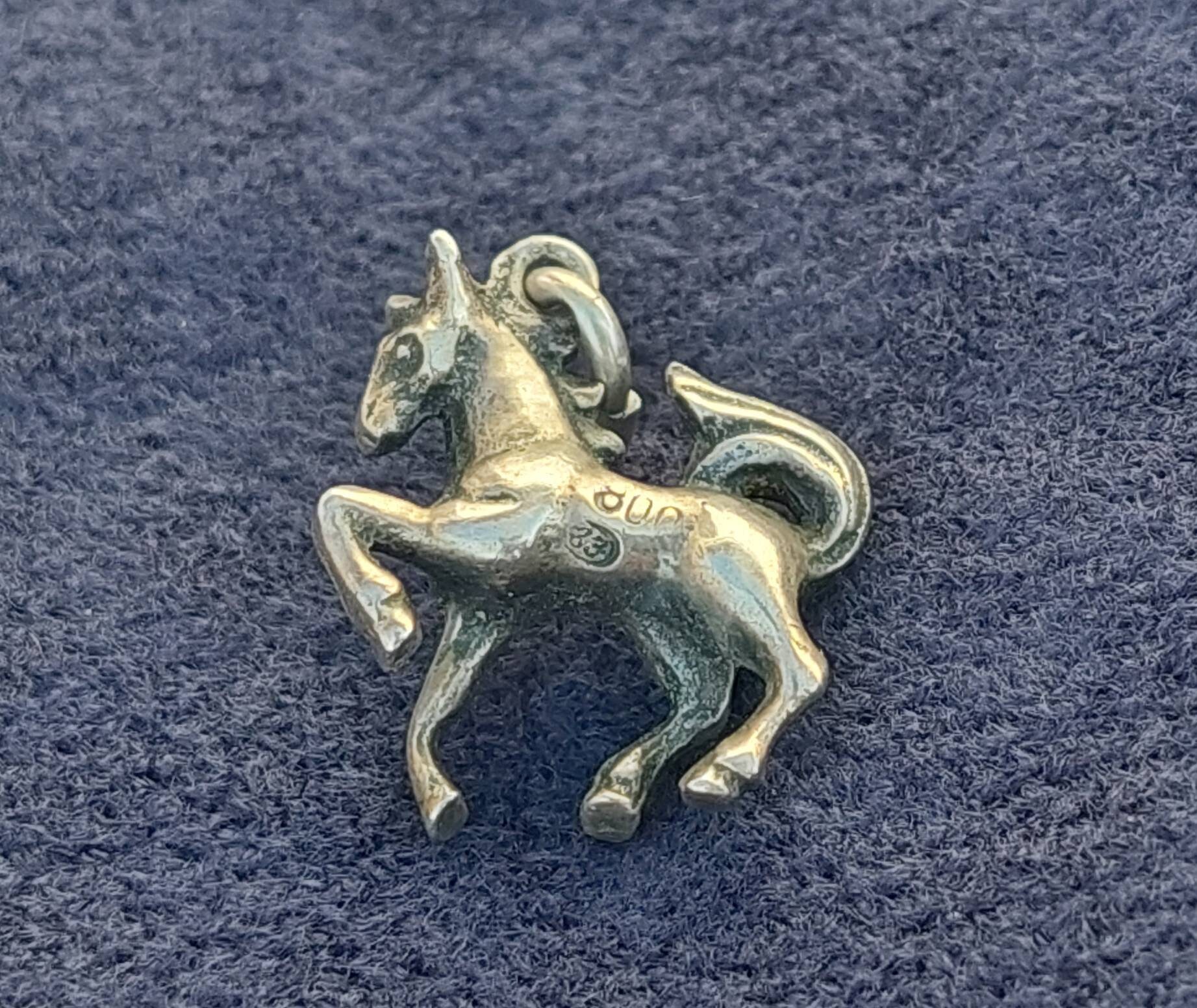 Vintage Anhänger Springendes Pferd 800Er Silber von SchmuckparadiesShop