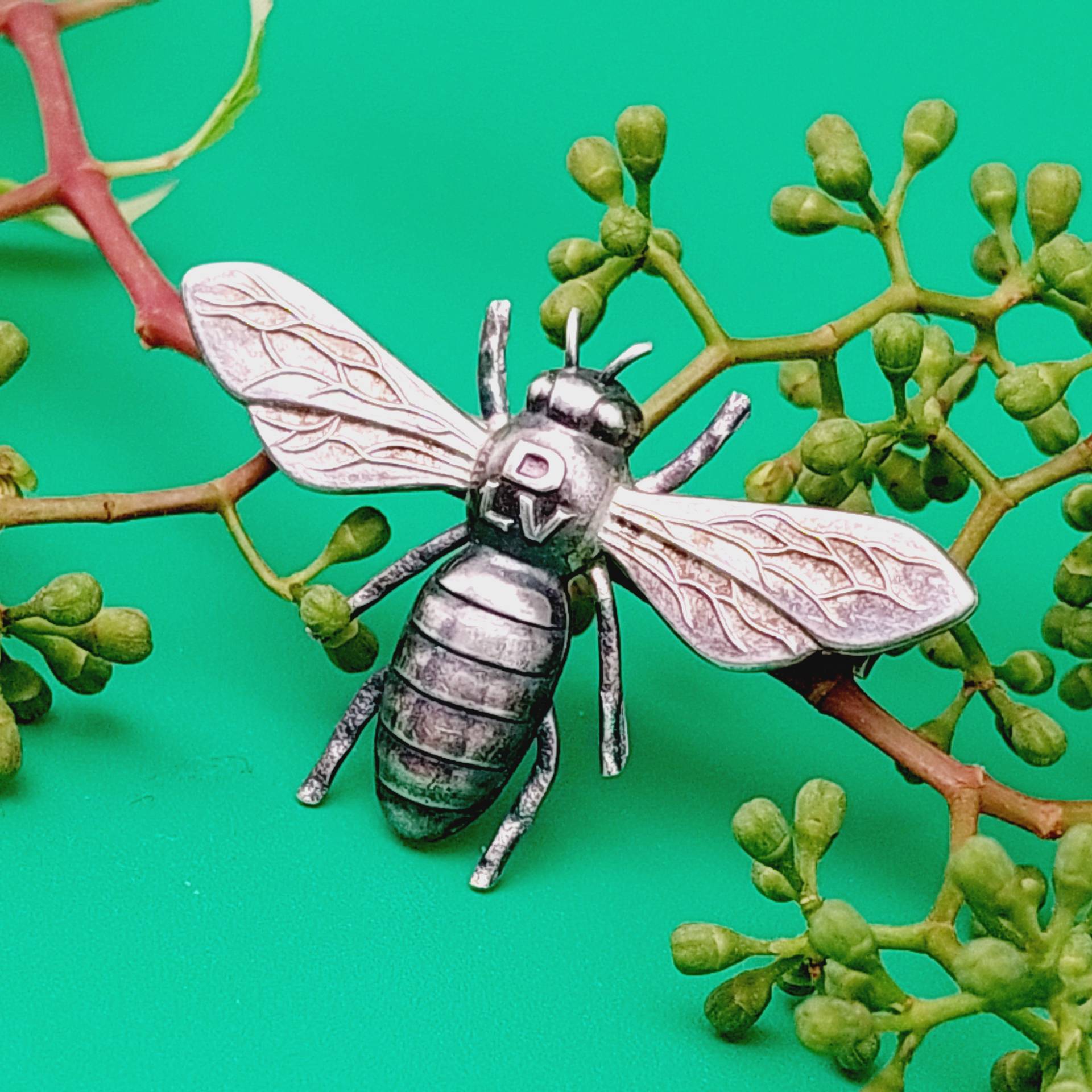 Vintage Brosche Dlv Insekt Biene 835 Greifen Kunst Insekten Schmuck von SchmuckparadiesShop