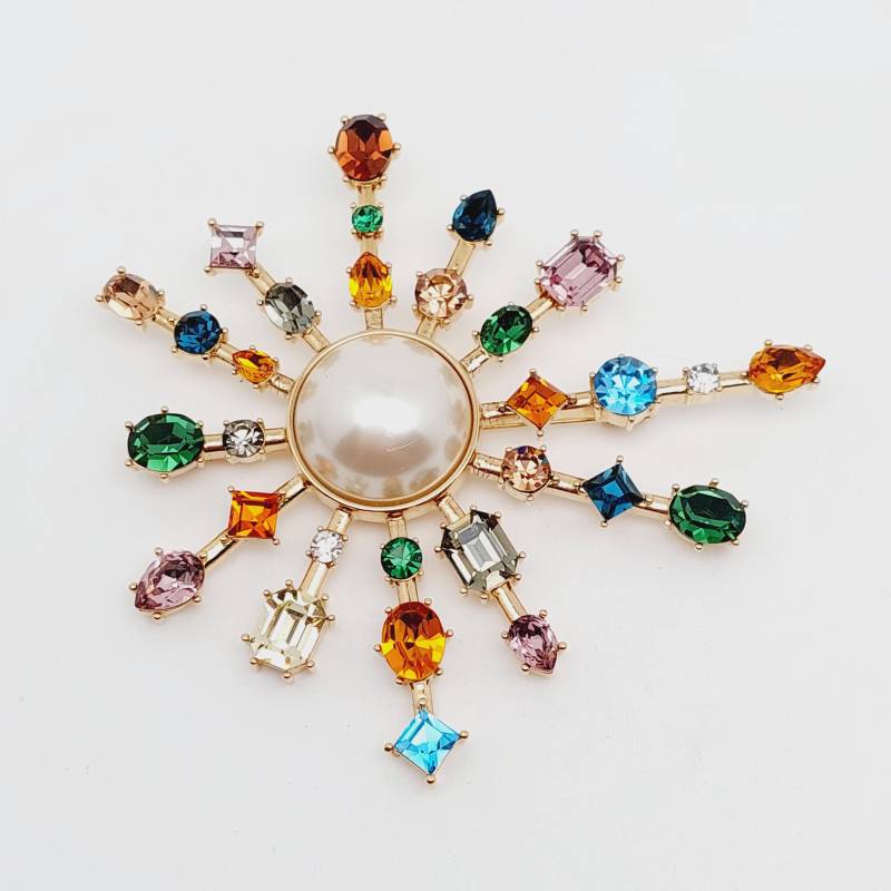 Vintage Pierre Lang Brosche Vergoldet Statement Schmuckstück von SchmuckparadiesShop