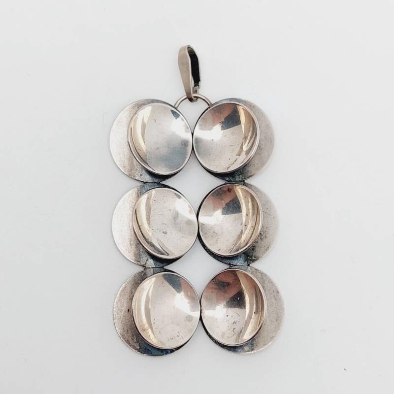 Vintage Silber Anhänger Mid-Century Moderner Schmuck Brutalismus Kordes Und Lichtenfels von SchmuckparadiesShop