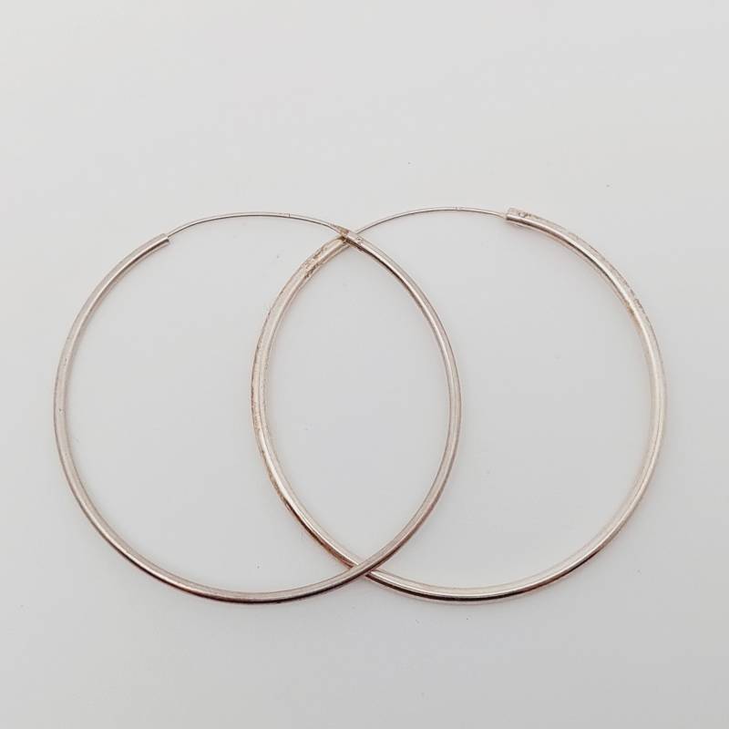 Vintage Xxl Creolen 925Er Silber Durchmesser 5, 1 cm Diamantierte Ohrringe Vintage Xxl Creolen 925Er Silber Durchmesser 5, 1 cm Diamantierte Ohrringe von SchmuckparadiesShop