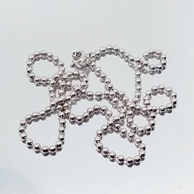 Wunderschöne Vintage Halskette 925 Silber Kette Kugel 49 cm von SchmuckparadiesShop