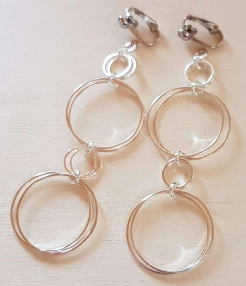 Lange Ohrclips Creolen Lange Ohrclips Creolen von Schmuckperle3000