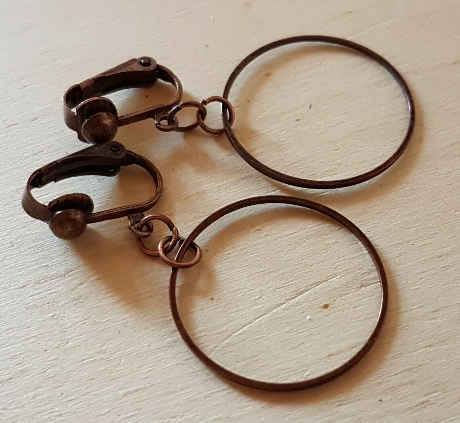Ohrclips Clips Creolen Kupfer 2.5 cm von Schmuckperle3000