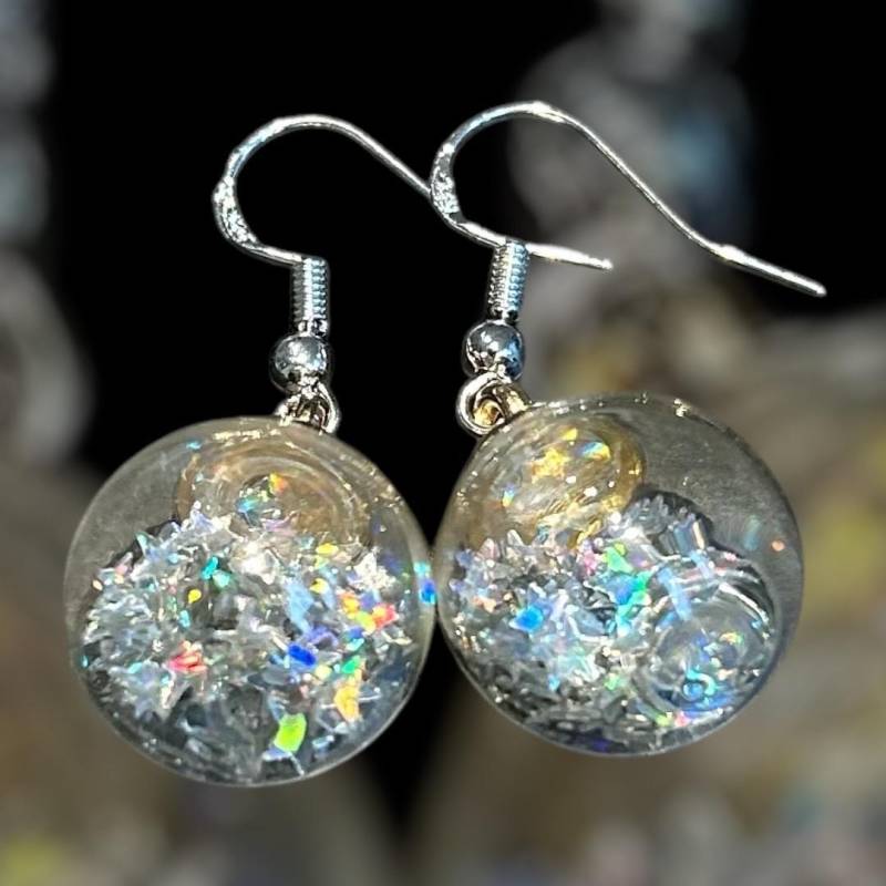 Mini Christbaumkugel 925 Silber Ohrringe Weihnachten von Schmuckphantasien