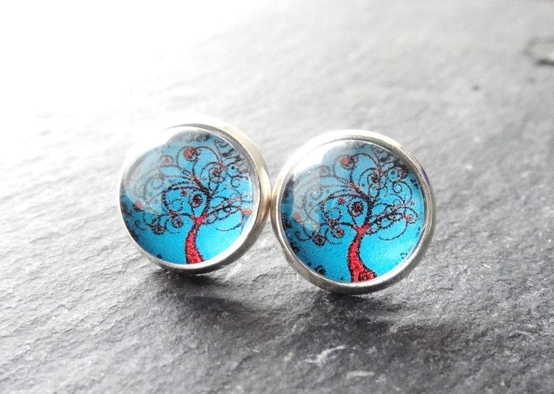 Ohrstecker Bäumchen O7 von Schmuckphantasien