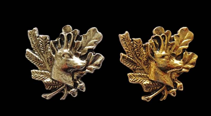 1x Trachtenschmuck Brosche Hutstecker 45x45mm Gamsmotiv, Oktoberfest, Wiesn Gold Silber Farben #43779 von Schmuckstadel24
