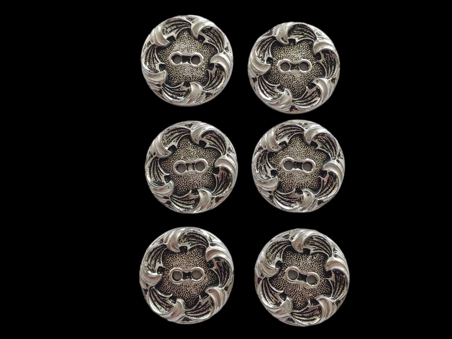 6x Silberfarbene Trachtenknöpfe Aus Metall Größe 15-22mm, Oktoberfest, Metalltrachtenknöpfe #11220351 von Schmuckstadel24