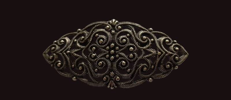 Trachtenschmuck Brosche 50x25mm Dirndl Oktoberfest, Wiesn #46975 von Schmuckstadel24