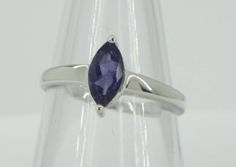 0, 83 Carat Iolith Ring 925 Silber Wassersaphir Luchssaphir Grasse 54/7 17, 3 von Schmucktime