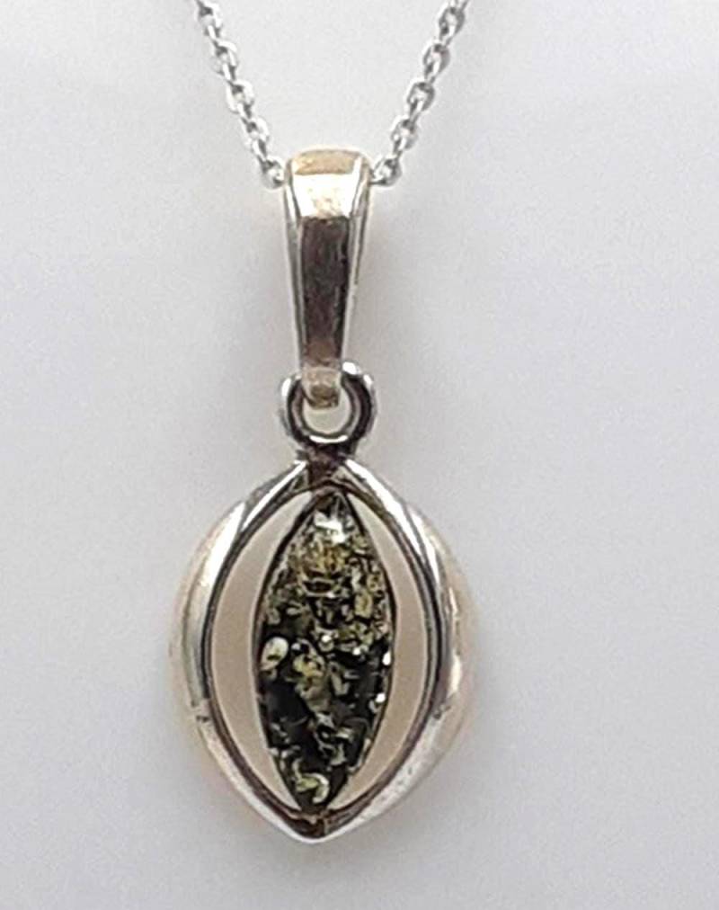 Bernstein Anhänger in 925 Sterling Silber Collier Kette Grüner Bernsteinn Modern Bernstein Anhänger in 925 Sterling Silber Collier Kette Grüner Bernsteinn Modern von Schmucktime
