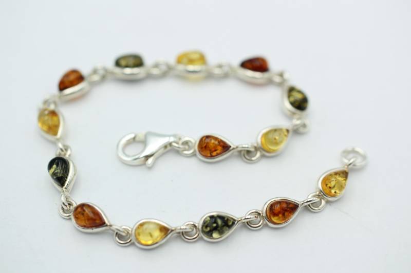 Bernstein Armband 3 Farbig 925 Silber Ca 20 cm Bernsteinarmband Aus Litauen Bernstein Armband 3 Farbig 925 Silber Ca 20 cm Bernsteinarmband Aus Litauen von Schmucktime