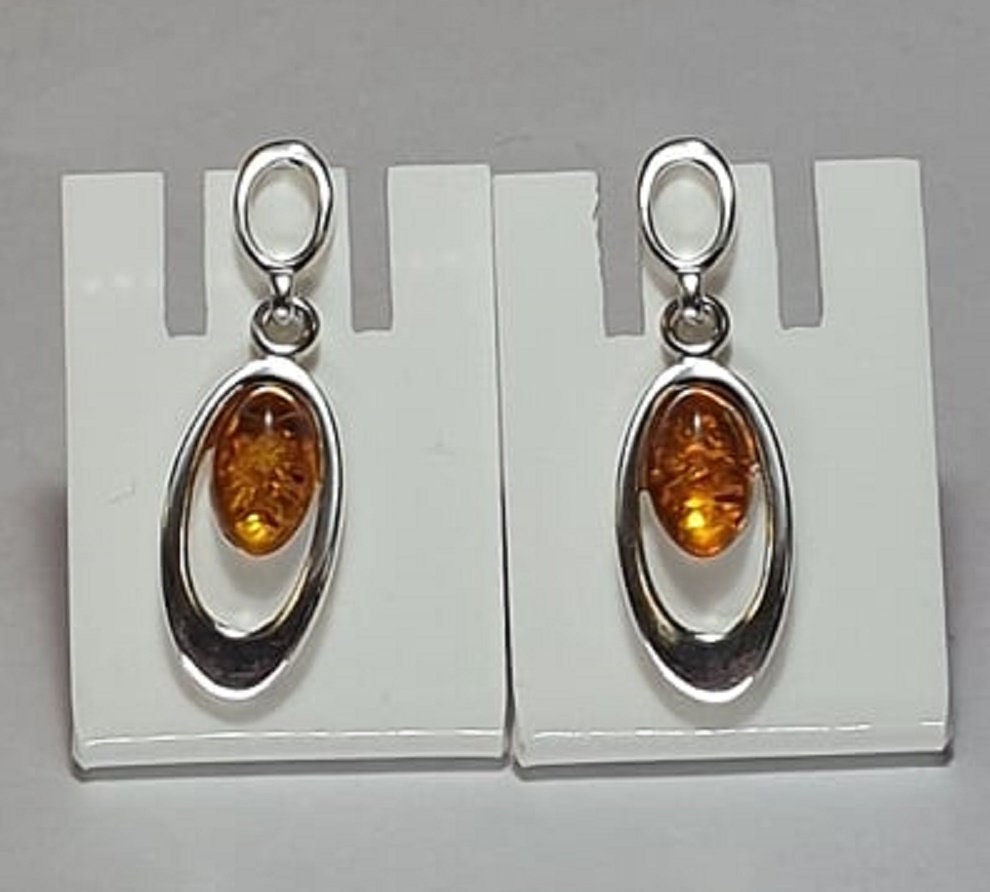 Bernstein Ohrstecker 925 Silber Echter Aus Litauen Ohrhanger Top Edel von Schmucktime