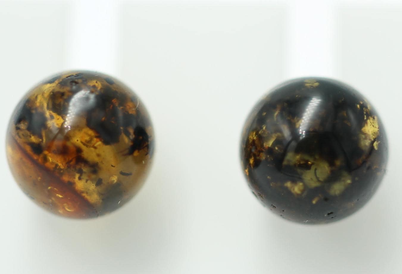 Bernstein Ohrstecker 925 Silber Kugelohrstecker Unisex Bernsteinkugel Ca 8 Mm von Schmucktime