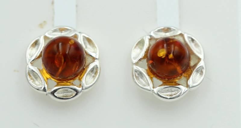 Bernstein Ohrstecker 925 Silber Schmuck Ohrschmuck Bernsteinschmuck Top Edel von Schmucktime
