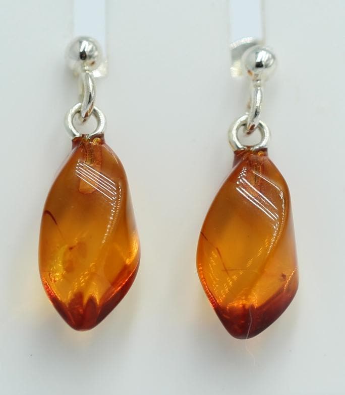 Bernstein Pampeln Facetiert 925 Sterling Silber Ohrstecker Bernsteinschmuck von Schmucktime