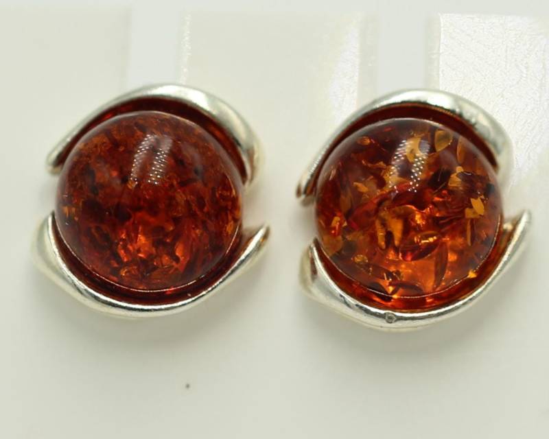 Design Ohrstecker Bernstein 925 Silber Ohrring Bernsteinschmuck Braun Design Ohrstecker Bernstein 925 Silber Ohrring Bernsteinschmuck Braun von Schmucktime